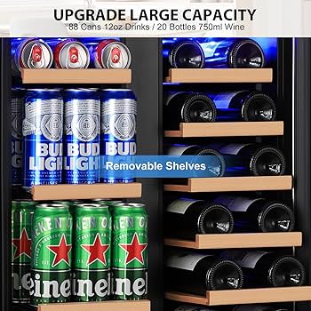 Amazon.com: ORYMUSE 24 Inch Dual Zone Wine and Beverage